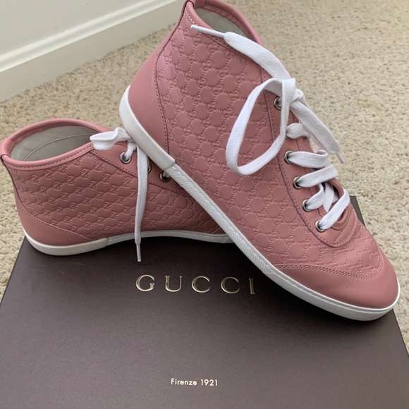 Gucci Shoes - Gucci Women's  Leather Hi-Top Sneaker
